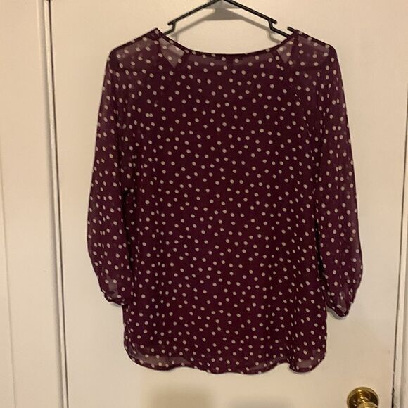 PapermoonāEUCāpurpleĀ polkaādotāblouseāSizeāSmall - Picture 5 of 5